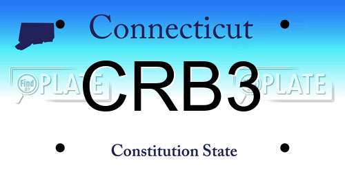 CRB3 Connecticut License Plate