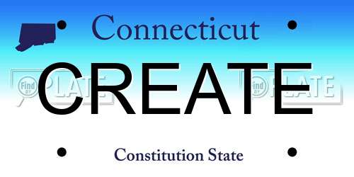 CREATE Connecticut License Plate