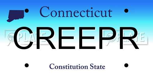 CREEPR Connecticut License Plate