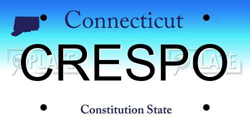 CRESPO Connecticut License Plate