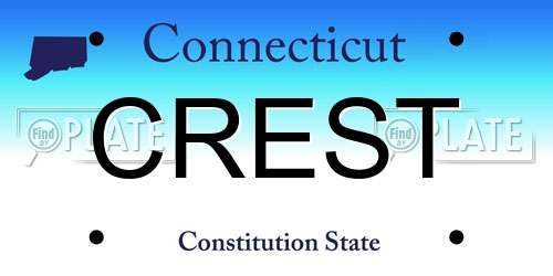 CREST Connecticut License Plate