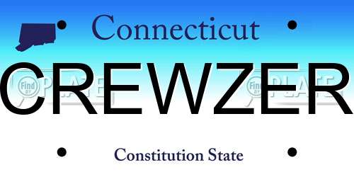 CREWZER Connecticut License Plate