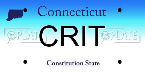 CRIT Connecticut License Plate