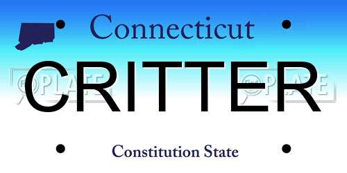 CRITTER Connecticut License Plate
