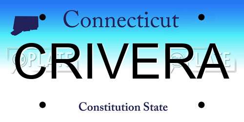 CRIVERA Connecticut License Plate