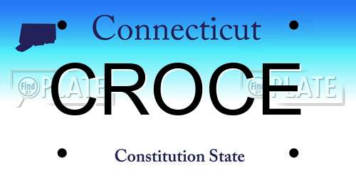 CROCE Connecticut License Plate