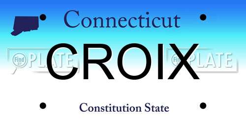 CROIX Connecticut License Plate