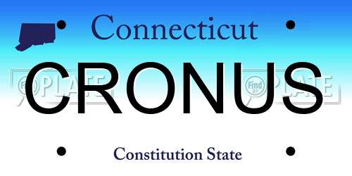 CRONUS Connecticut License Plate