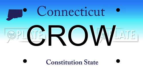 CROW Connecticut License Plate