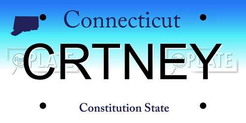 CRTNEY Connecticut License Plate