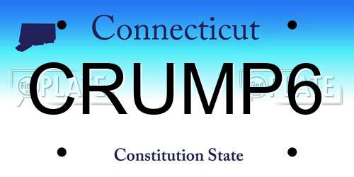 CRUMP6 Connecticut License Plate