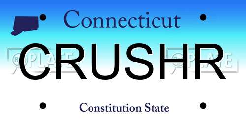 CRUSHR Connecticut License Plate