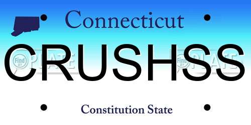 CRUSHSS Connecticut License Plate