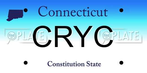 CRYC Connecticut License Plate