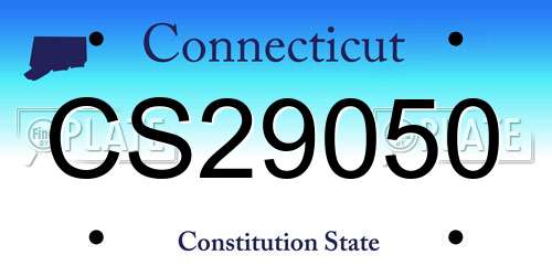 CS29050 Connecticut License Plate