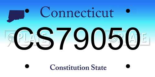 CS79050 Connecticut License Plate
