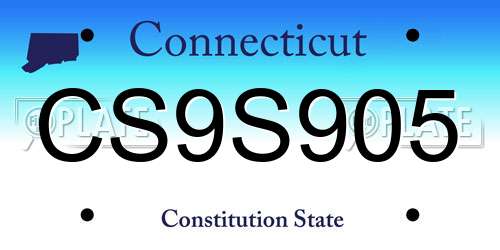 CS9S905 Connecticut License Plate