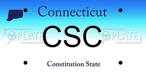CSC Connecticut License Plate