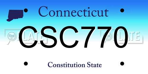 CSC770 Connecticut License Plate