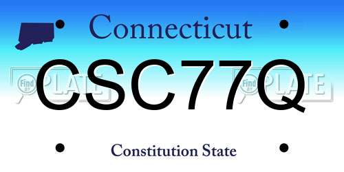 CSC77Q Connecticut License Plate