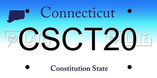 CSCT20 Connecticut License Plate