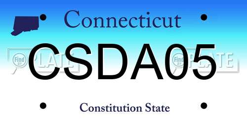 CSDA05 Connecticut License Plate