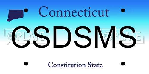 CSDSMS Connecticut License Plate