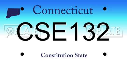 CSE132 Connecticut License Plate