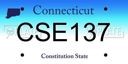 CSE137 Connecticut License Plate