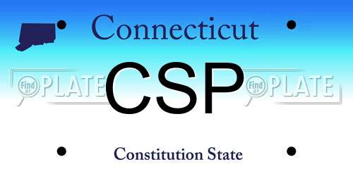 CSP Connecticut License Plate