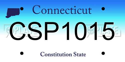 CSP1015 Connecticut License Plate