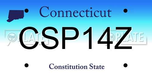 CSP14Z Connecticut License Plate