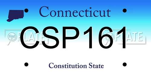 CSP161 Connecticut License Plate
