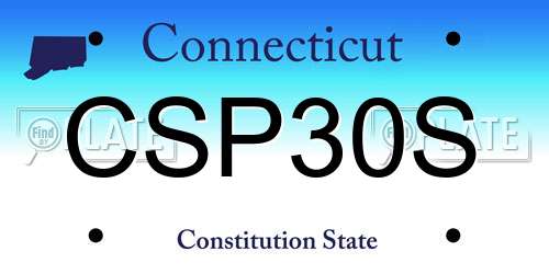 CSP30S Connecticut License Plate