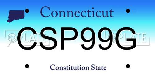 CSP99G Connecticut License Plate