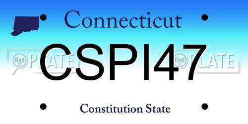 CSPI47 Connecticut License Plate