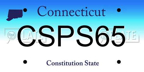 CSPS65 Connecticut License Plate