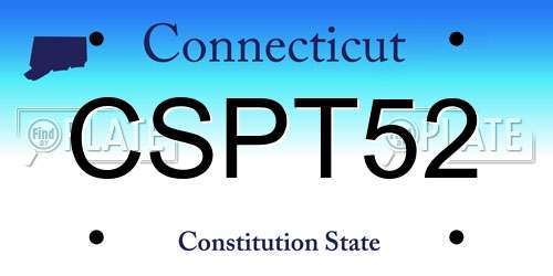 CSPT52 Connecticut License Plate