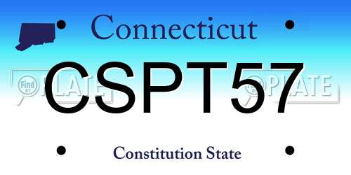 CSPT57 Connecticut License Plate
