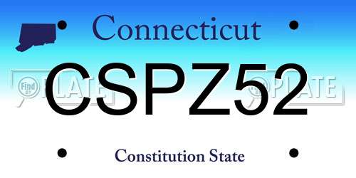 CSPZ52 Connecticut License Plate