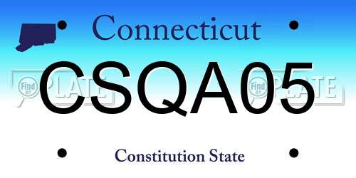 CSQA05 Connecticut License Plate