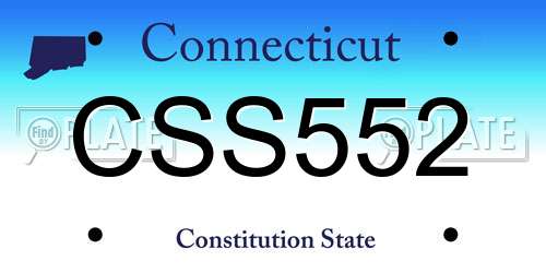 CSS552 Connecticut License Plate