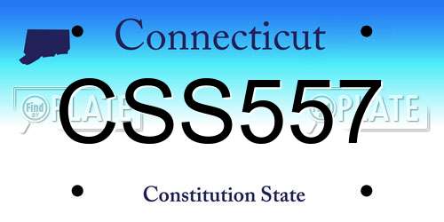 CSS557 Connecticut License Plate