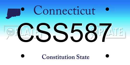 CSS587 Connecticut License Plate