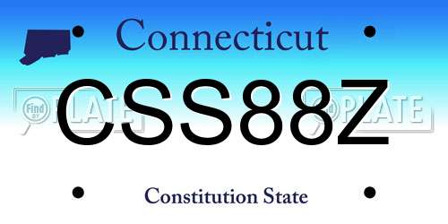 CSS88Z Connecticut License Plate