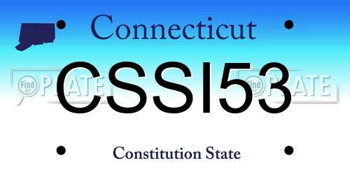 CSSI53 Connecticut License Plate