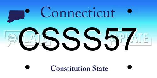 CSSS57 Connecticut License Plate