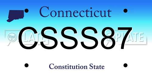 CSSS87 Connecticut License Plate