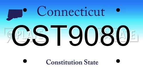 CST9080 Connecticut License Plate