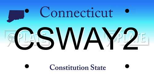 CSWAY2 Connecticut License Plate